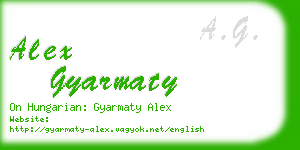 alex gyarmaty business card